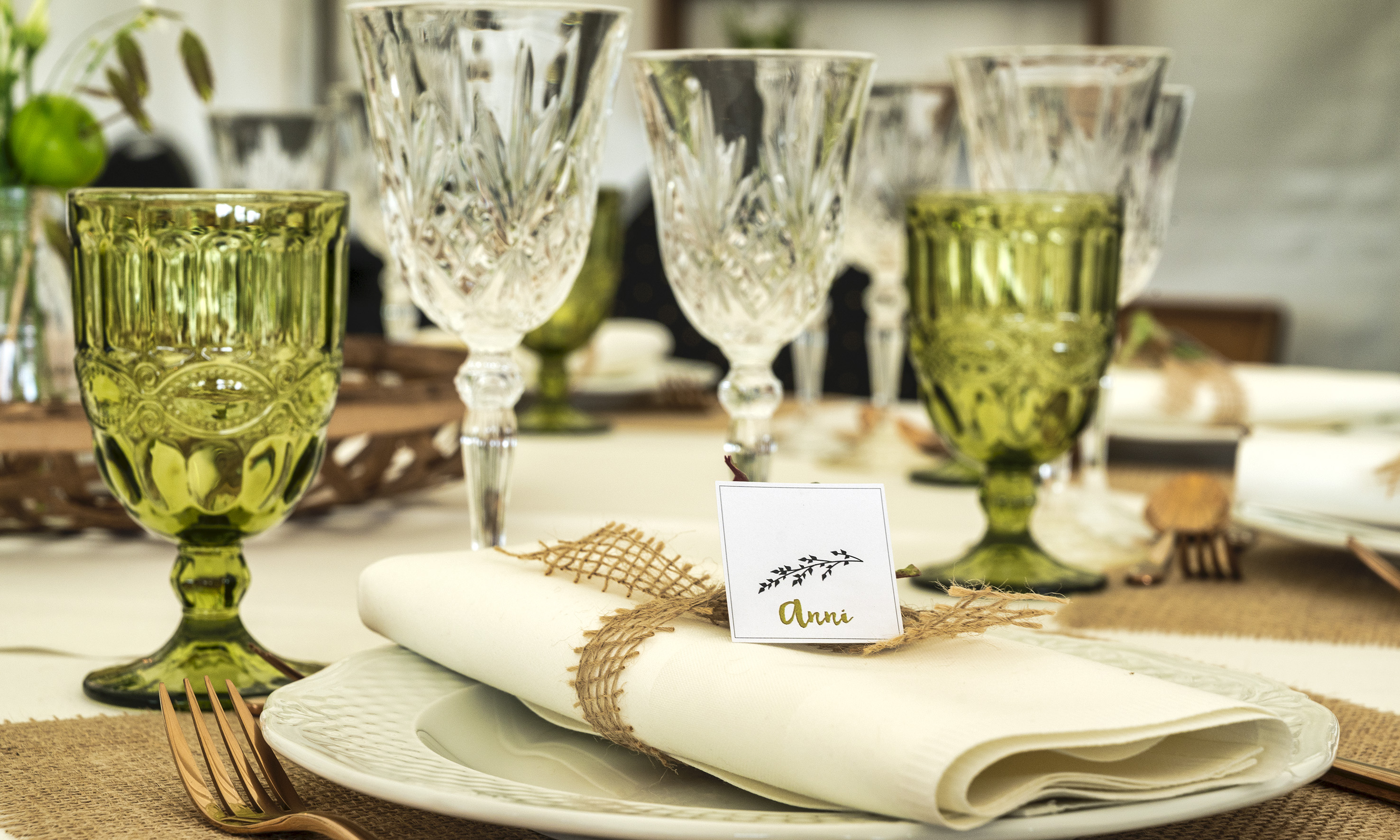 Solange vinglas Olivengrøn 35 cl thumbnail 1