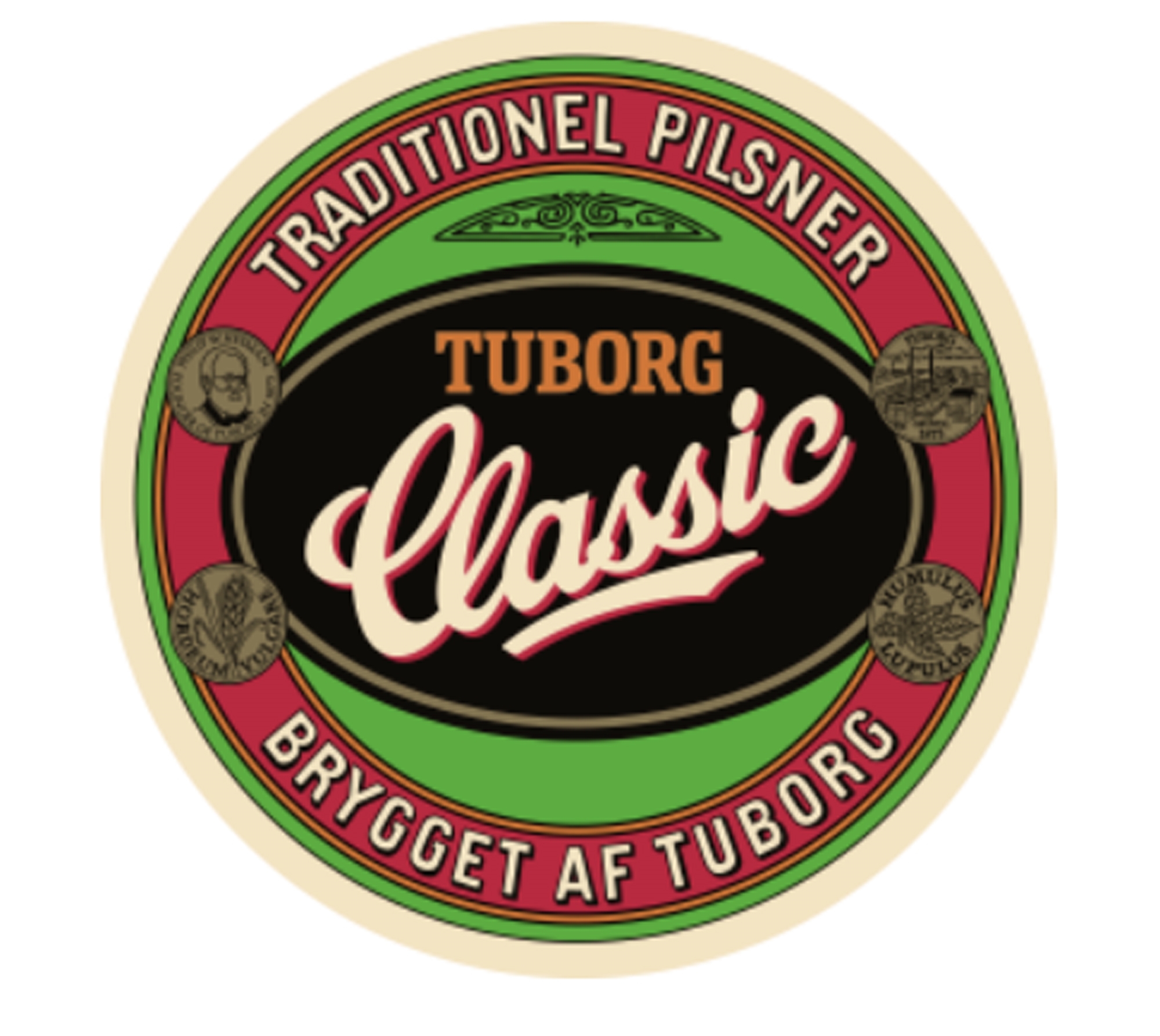 Eight shirts arranged on table in black, olive, grey, blue, white, red, mustard, and green.