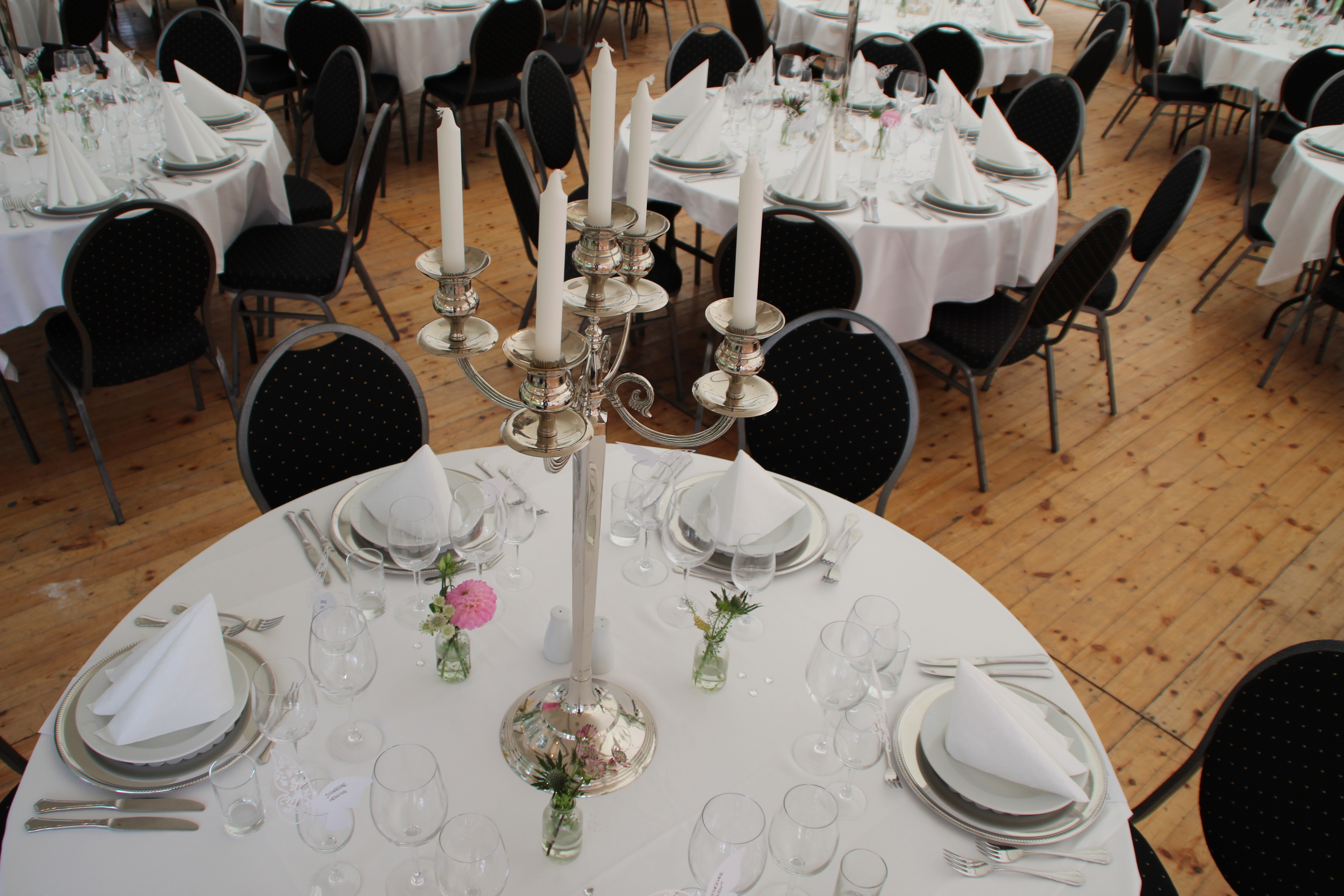 5-armet sølvlysestage 77 cm. til bord thumbnail 1